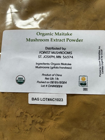 Dried Organic Maitake Mushroom Extract Powder  (Hen of the Woods)